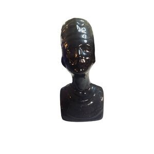 80s Bust Lady Egyptian African Shiny Sleek Decor Minimalist Vintage Shelf